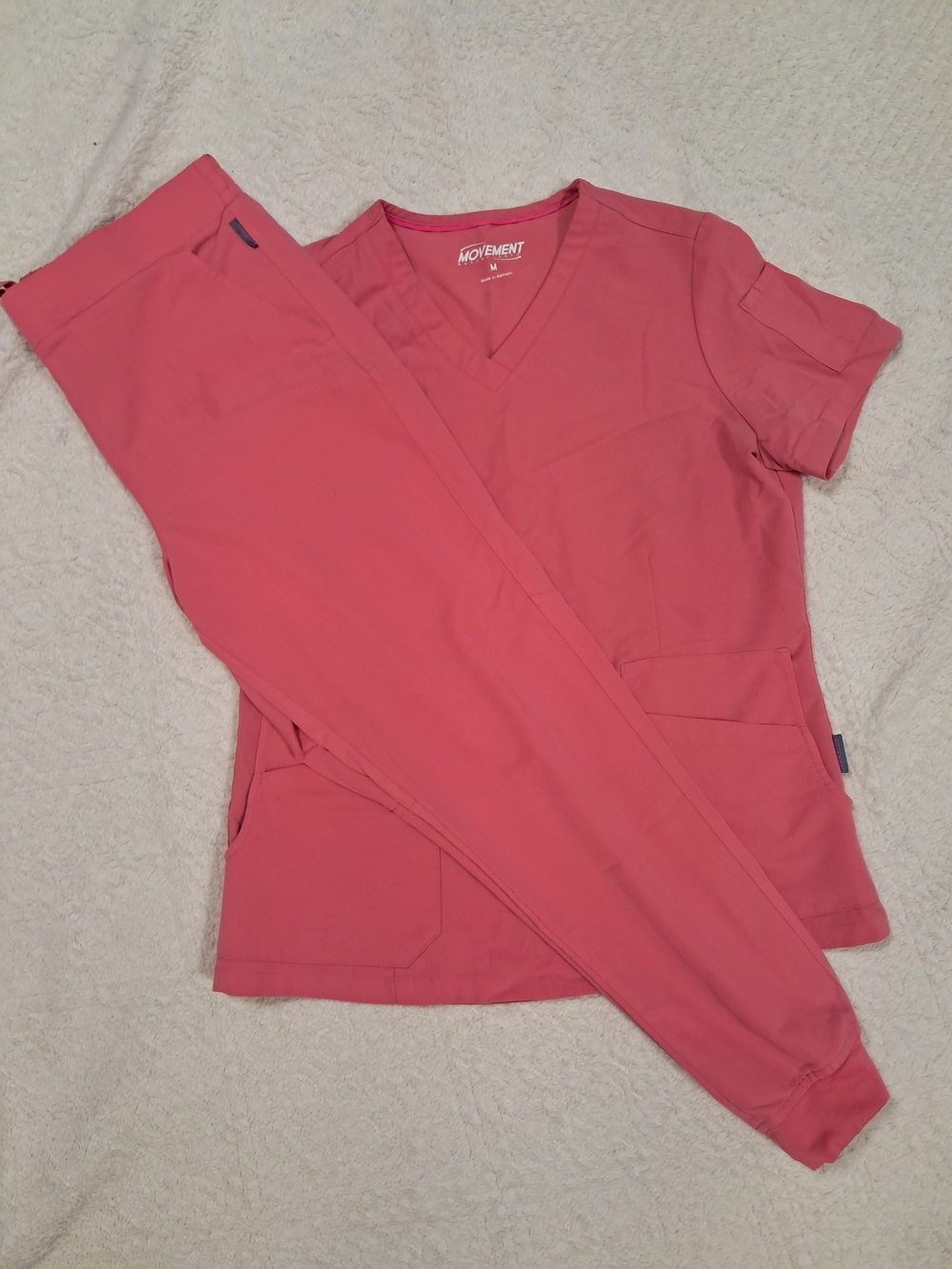 Movement by Buttersoft Pink V-Neck Scrub Set